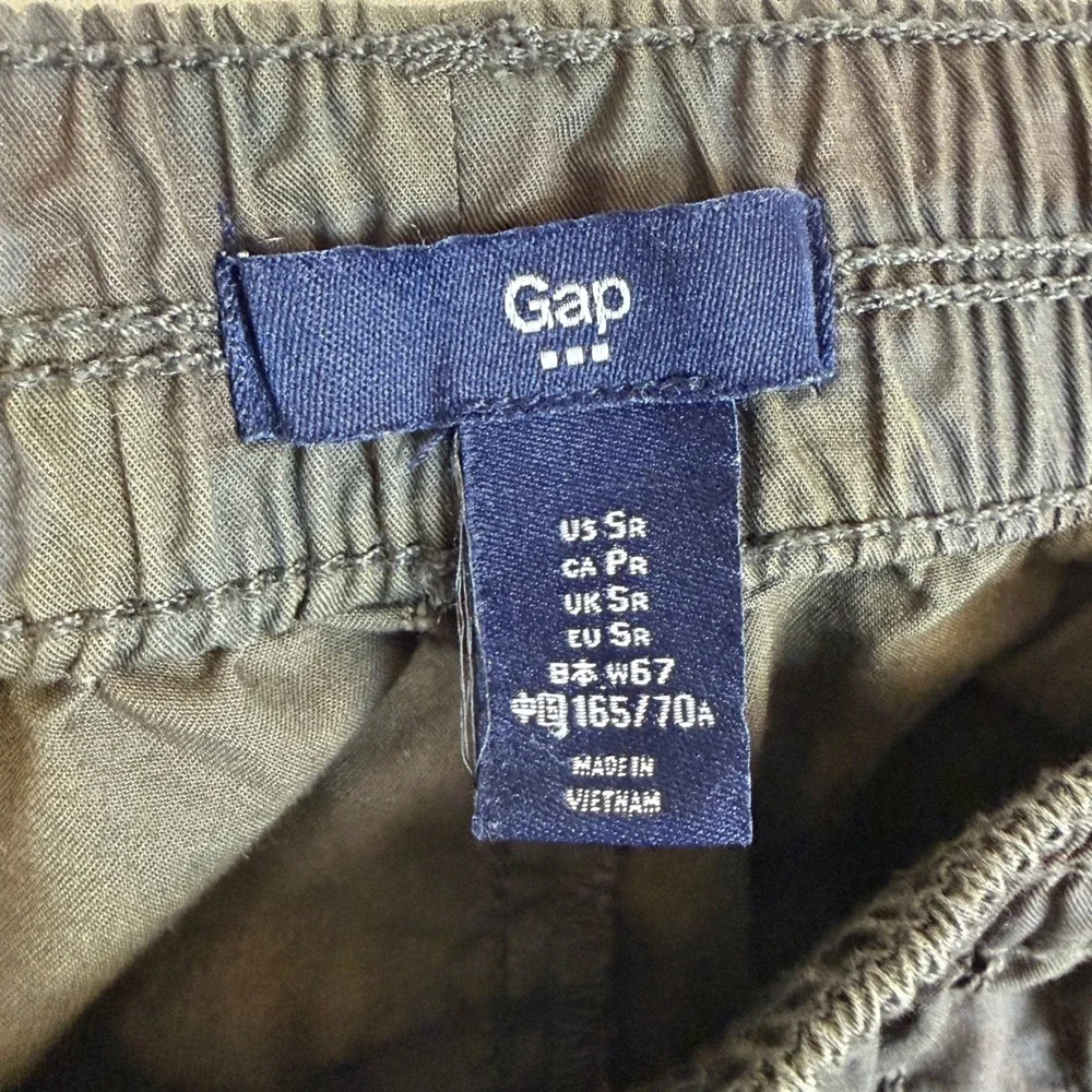 Gap Womens Camo Joggers Green Camouflage Utility‎ Pants Cotton Twill Small Gorp